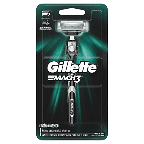 Aparelho De Barbear Gillette Mach3 + 1 Carga