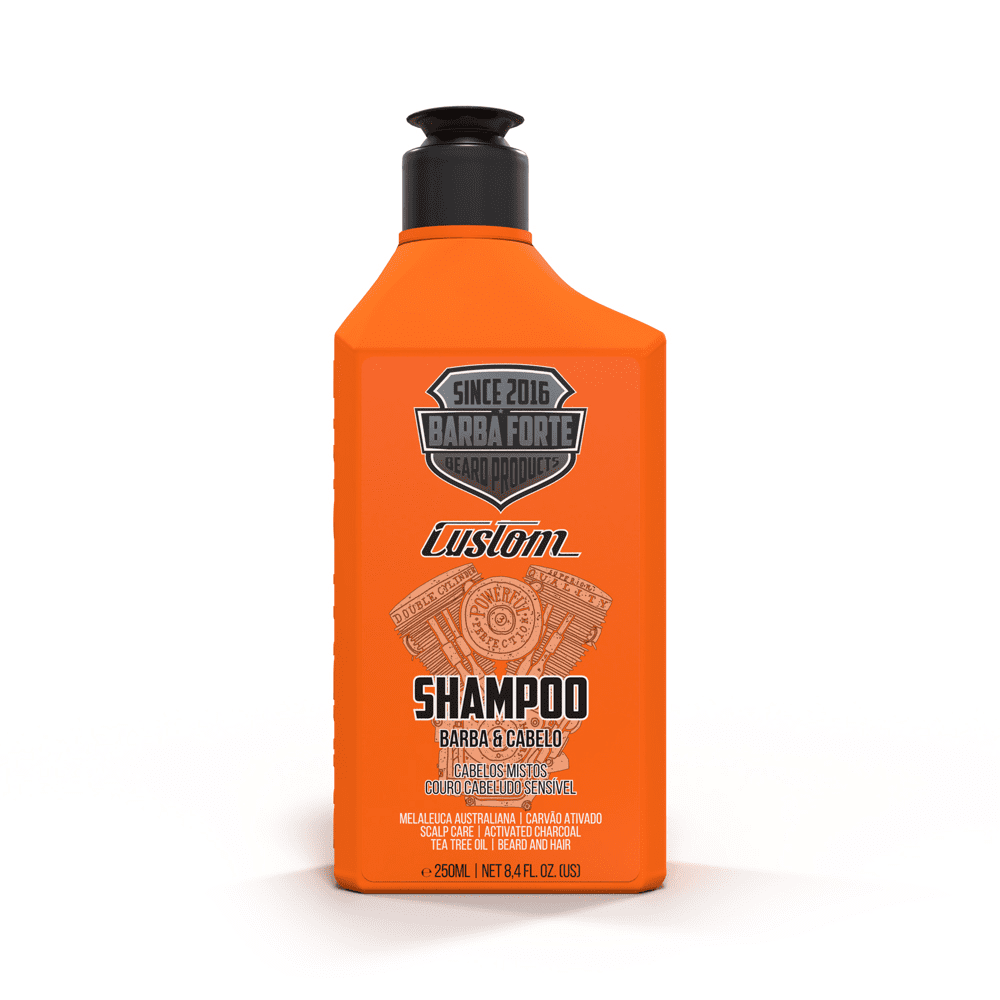 Shampoo Cabelos e Barba Mistos Custom Barba Forte 250ml - Shopmano