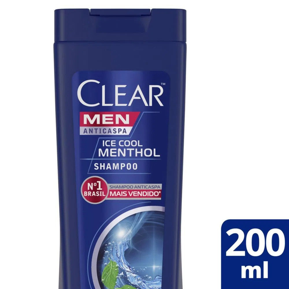 Shampoo Anticaspa Ice Cool Menthol Clear Men 200ml - Shopmano