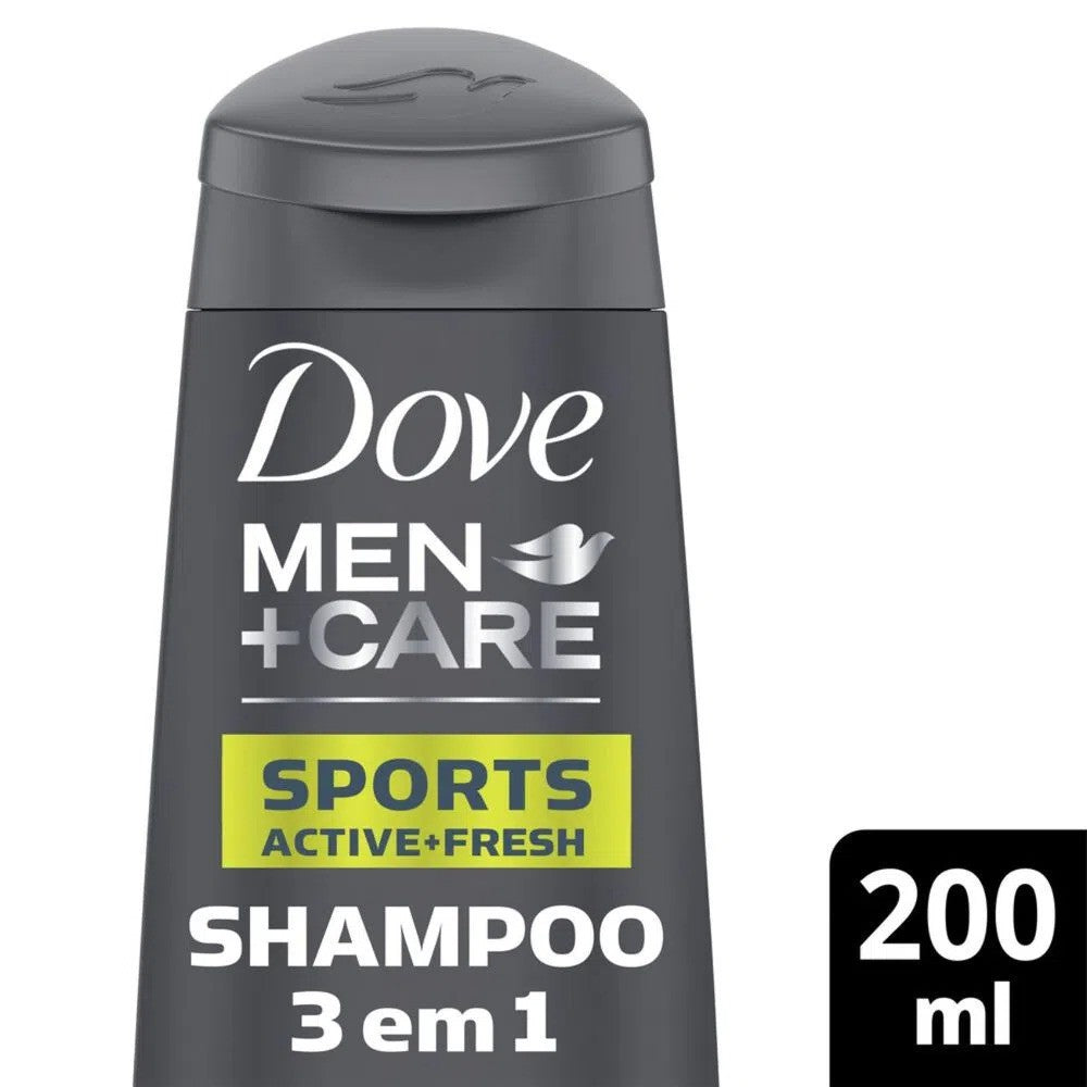 Shampoo Cabelo Barba Corpo Sports Dove Men Care 200ml - Shopmano