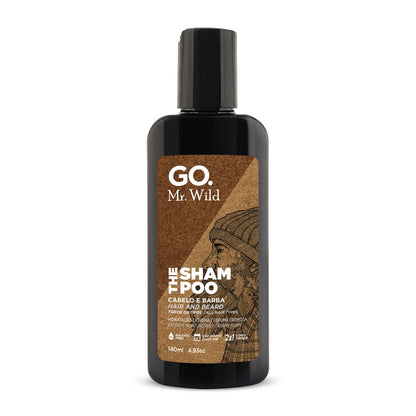 Shampoo 2 Em 1 Cabelo Barba Hidratação Mr Wild Go Man 140ml - Shopmano