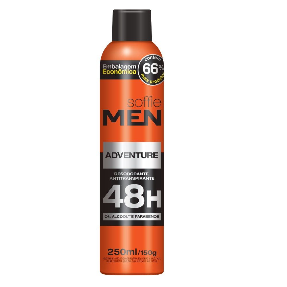 Desodorante Aerossol Soffie Men Adventure com 300ml