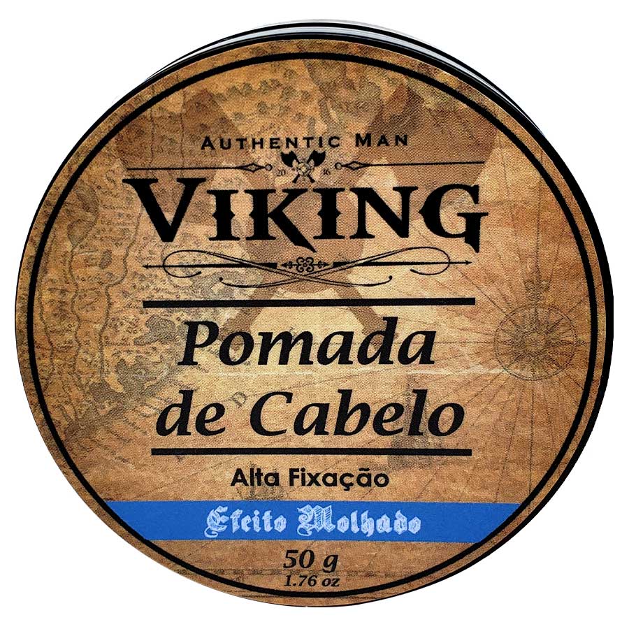 Pomada De Cabelo Efeito Molhado Viking 50g - Shopmano