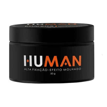 Pomada Modeladora Efeito Molhado Fixação Forte Human 50g - Shopmano