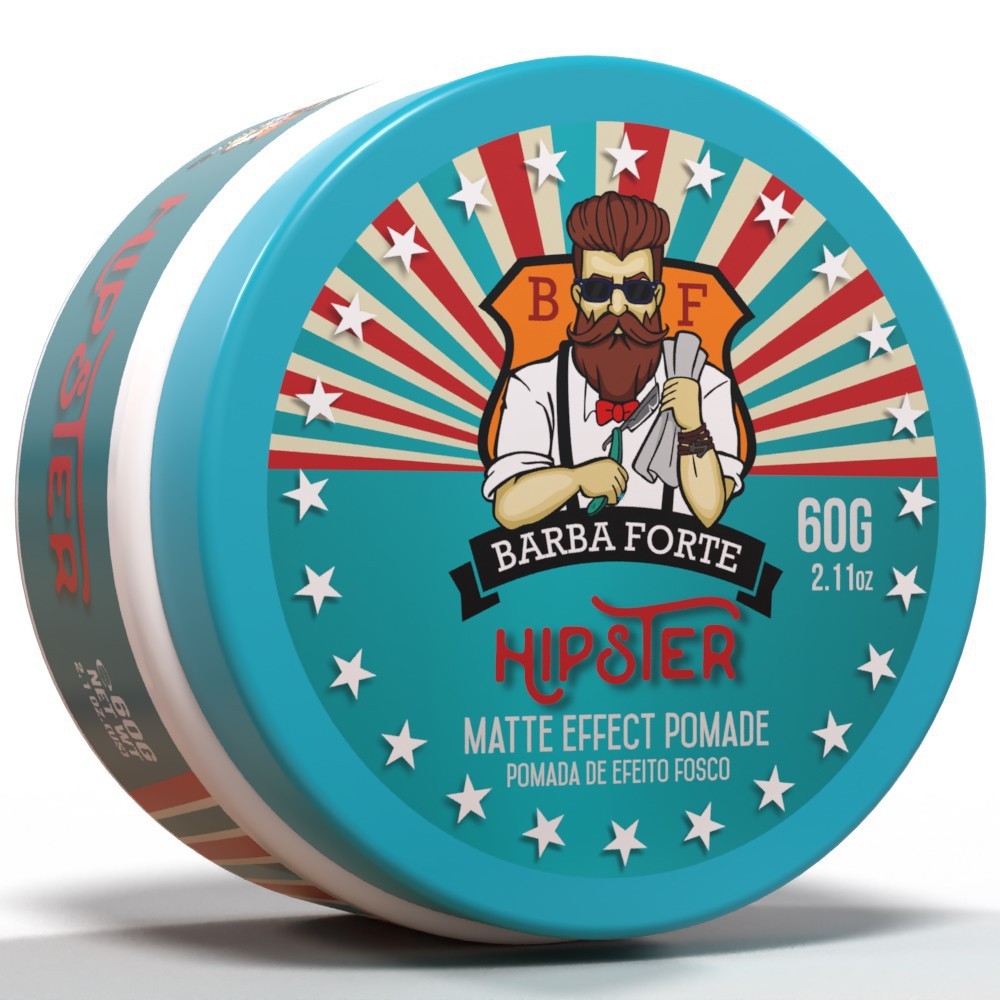 Pomada Efeito Fosco Matte Effect Hipster Barba Forte 60g - Shopmano