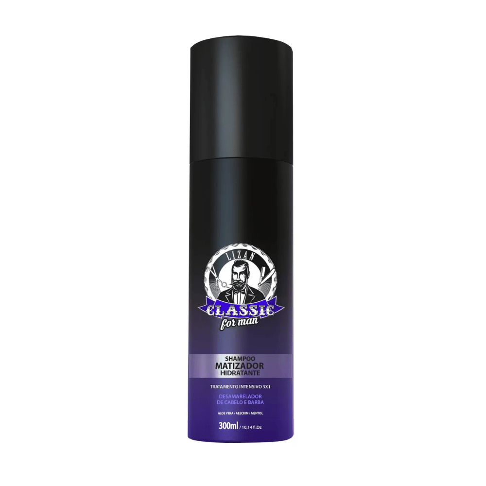 Shampoo Desamarelador Cabelo e Barba Classic Lizan 300ml - Shopmano