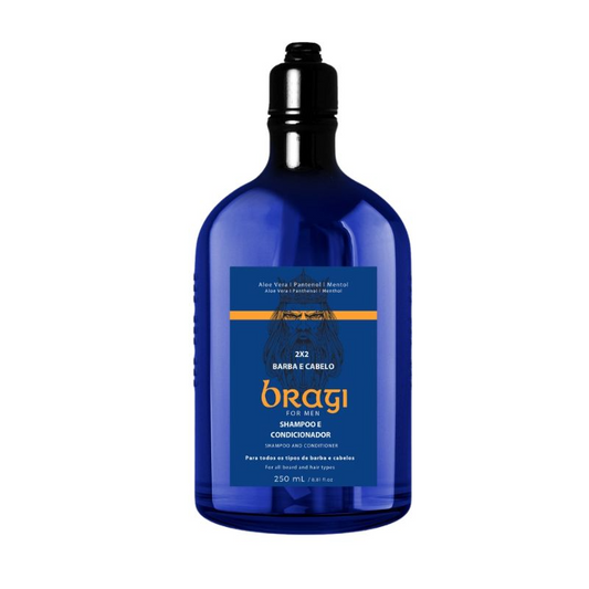 Shampoo e Condicionador Barba Cabelo Bragi For Men 250ml