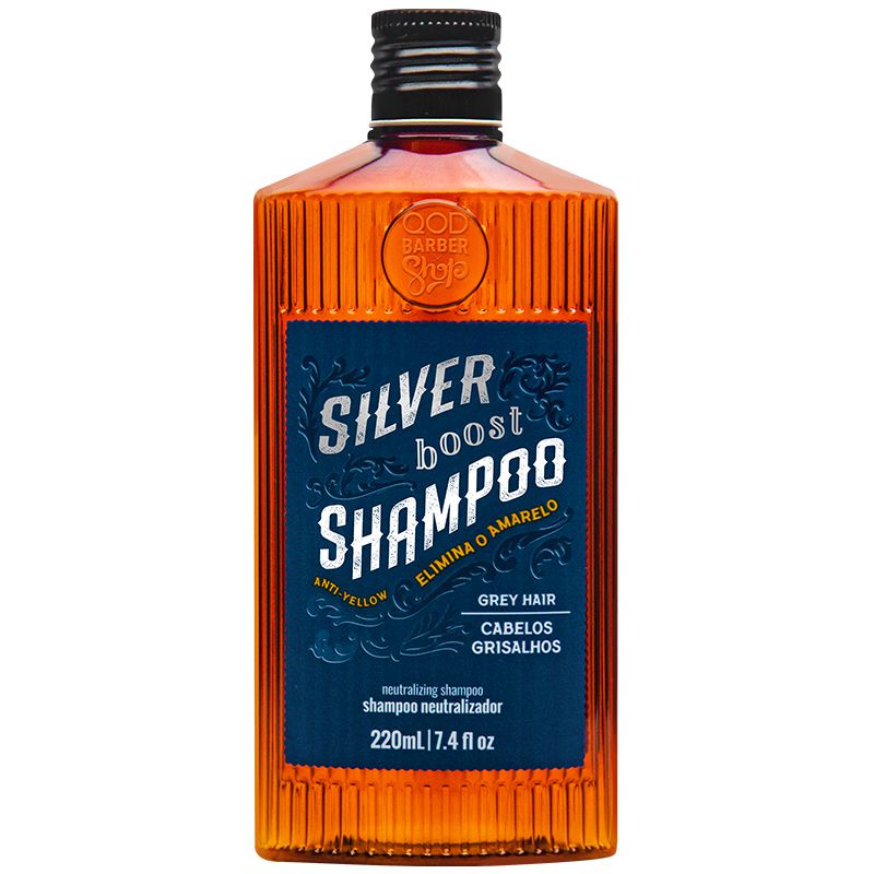 Shampoo Cabelos Loiros e Grisalhos Silver QOD Barber 220ml - Shopmano