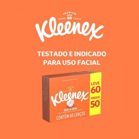 Lenço de Papel Dia a Dia Leve 60 Unidades Kleenex - Shopmano