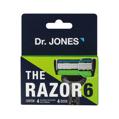 Kit Aparelho De Barbear The Razor6 + 9 Recargas Dr Jones