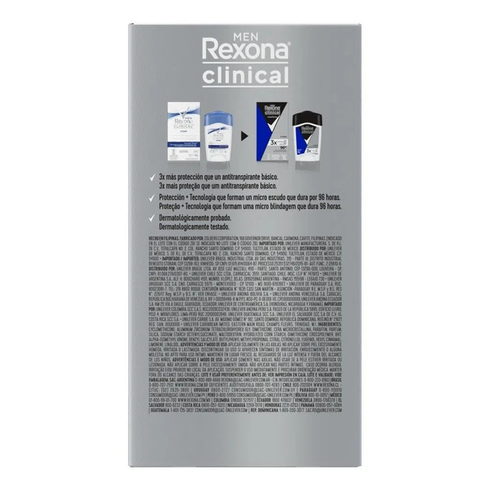 Desodorante Creme Clean Rexona Men Clinical 48g - Shopmano