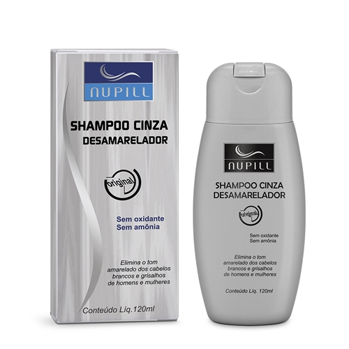 Shampoo Cabelos Grisalhos Cinza Desamarelado Nupill 120ml