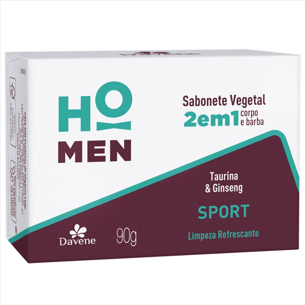 Sabonete Corpo e Barba 2 em 1 Davene Ho Men Sport 90g - Shopmano