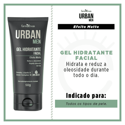 Gel Hidratante Facial Urban Men 50g