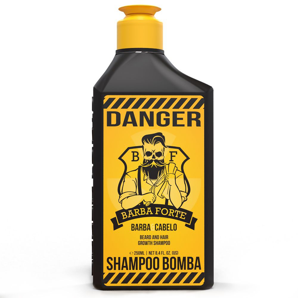 Shampoo Bomba Barba e Cabelo Danger Barba Forte 250ml - Shopmano