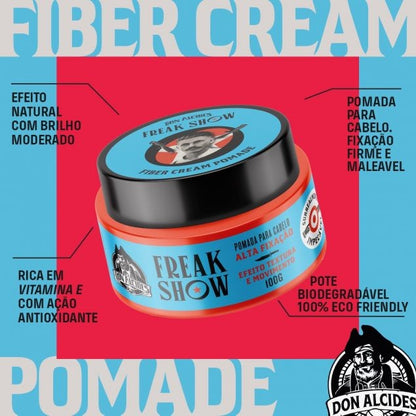 Pomada Para Cabelo Fiber Cream Don Alcides Freak Show 80g - Shopmano