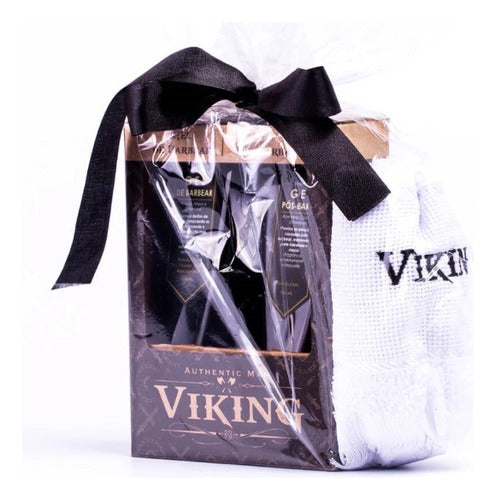 Kit Gel De Barbear E Pós Barba Com Toalha Tradition Viking - Shopmano