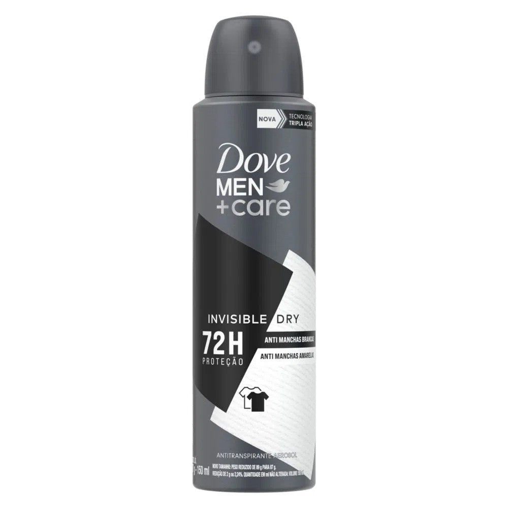 Desodorante Aerosol Invisible Dry 72h Dove Men Care 150ml - Shopmano