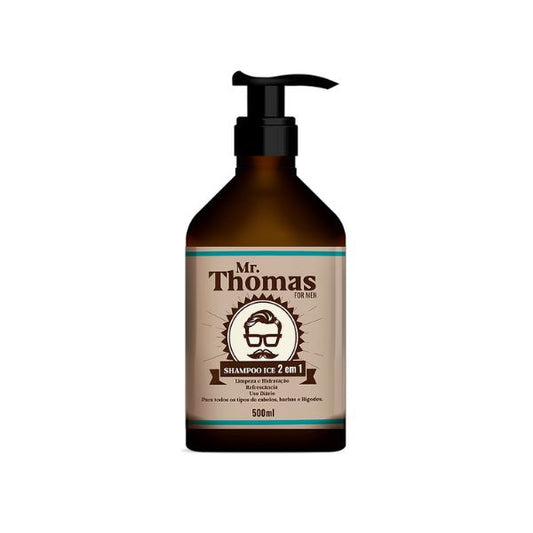 Shampoo 3x1 Ice Cabelo e Barba Mr. Thomas 500ml - Shopmano