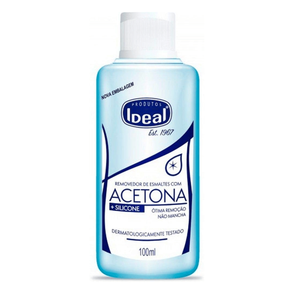 Removedor De Esmaltes Acetona Ideal 100ml - Shopmano