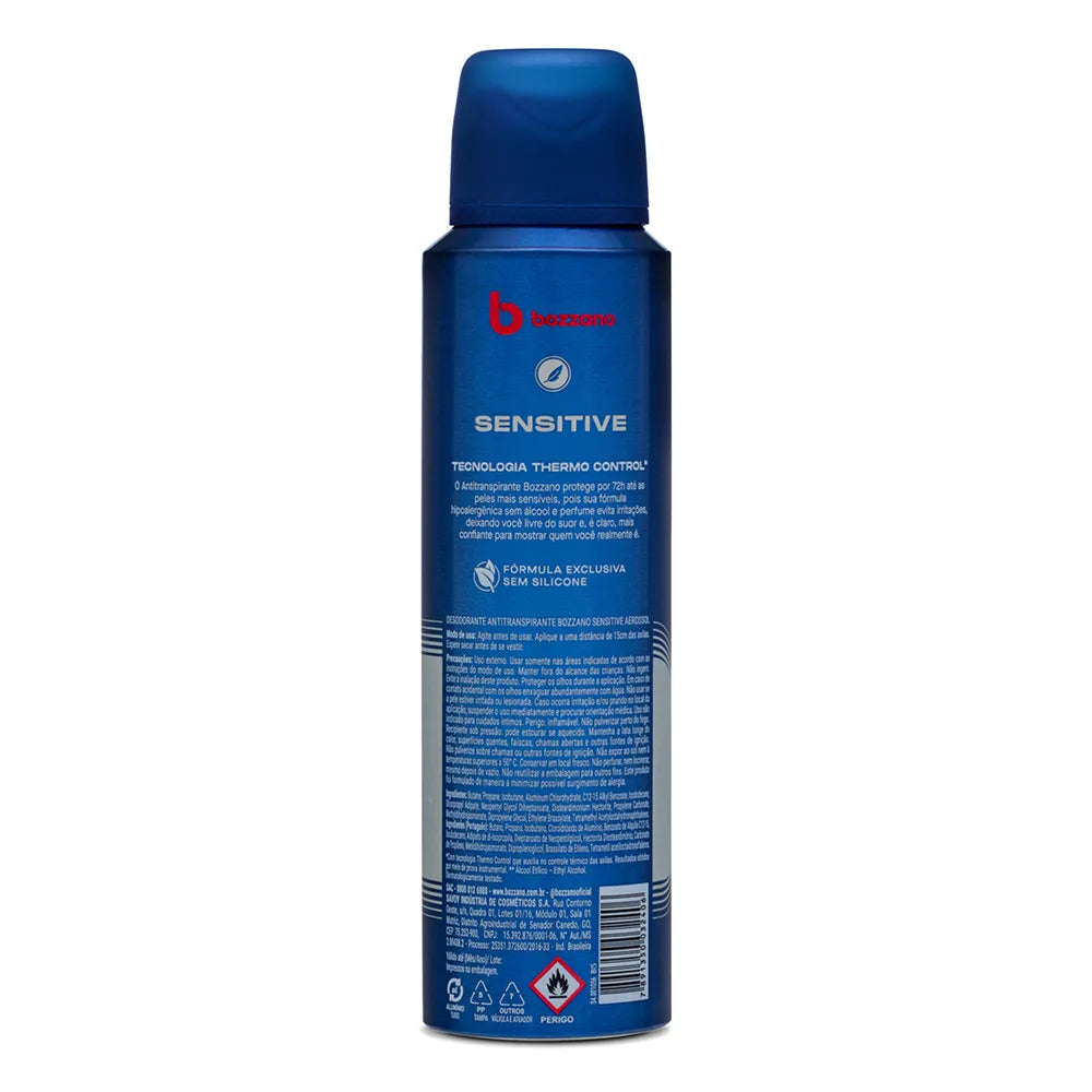 Desodorante Bozzano Antitranspirante Aerossol Sensitive 150ml