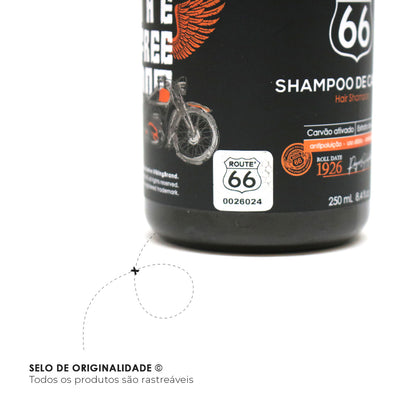 Shampoo de Cabelo Carvão Ativado Route 66 Viking 250ml - Shopmano