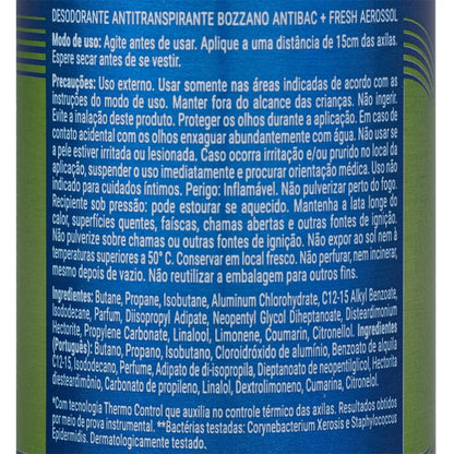 Desodorante Aerossol Masculino Bozzano Fresh 150ml