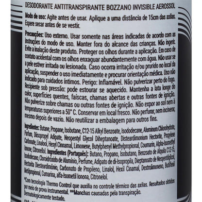 Desodorante Aerossol Masculino Bozzano Invisible 150ml