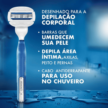 Kit Aparelho Gillette Corpo + Creme Corpo e Rosto