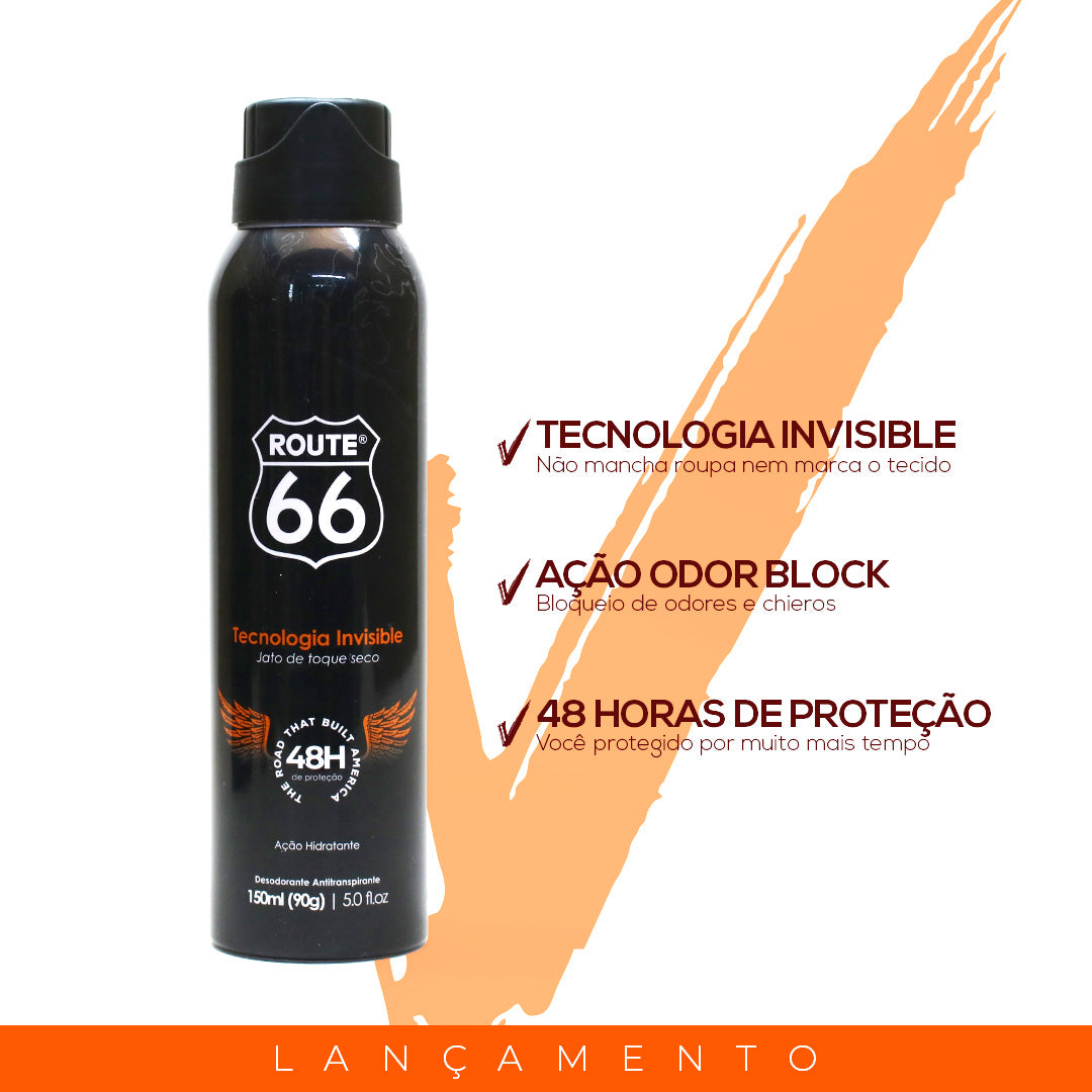 Pack 2 Desodorantes 48h Invisible Route 66 Viking 150ml - Shopmano