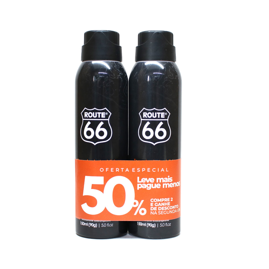 Pack 2 Desodorantes 48h Invisible Route 66 Viking 150ml - Shopmano