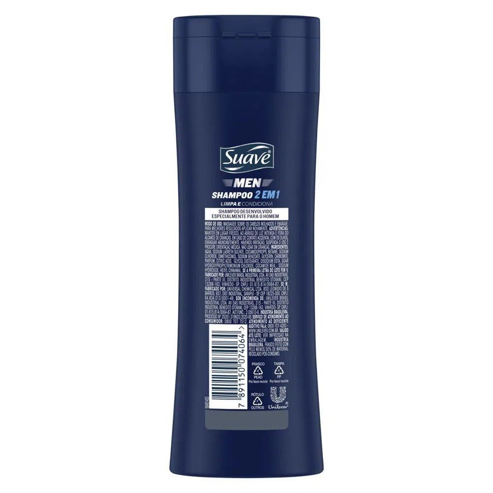 Shampoo 2 em 1 Limpa e Condiciona Suave Men 325ml - Shopmano