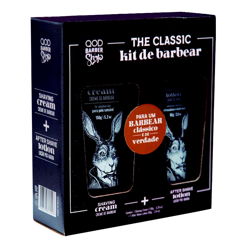 Kit Creme De Barbear E Loção Pós Barba Qod Barber Shop - Shopmano