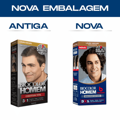 Tonalizante de Cabelo Louro Escuro Biocolor Homem Bozzano