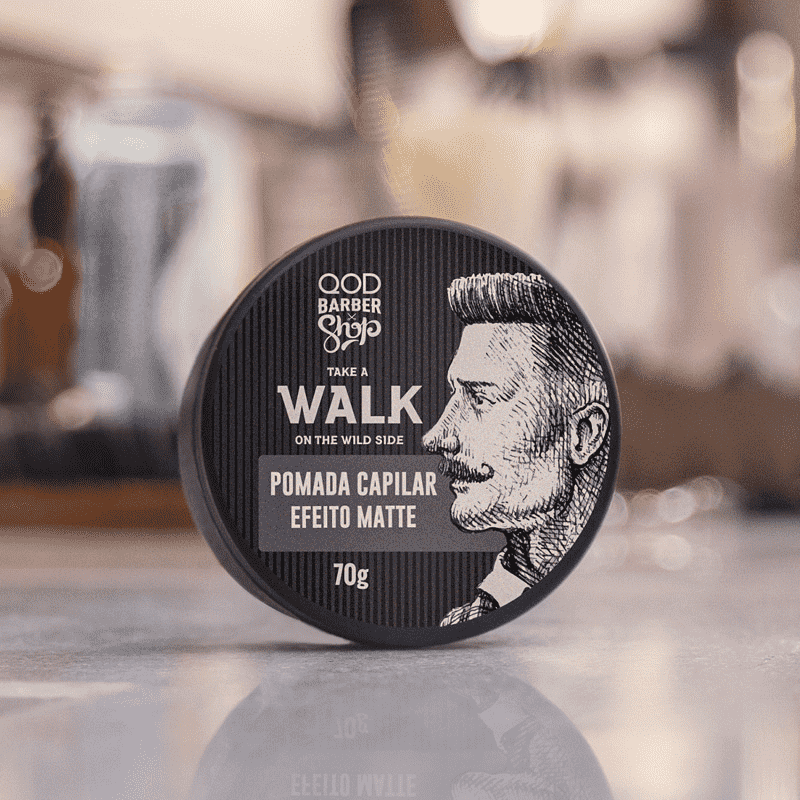 Pomada de Cabelo Walk Efeito Matte Fixação Média QOD 70g - Shopmano