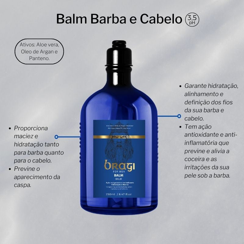 Balm Para Barba e Cabelo Bragi For Men 250ml - Shopmano