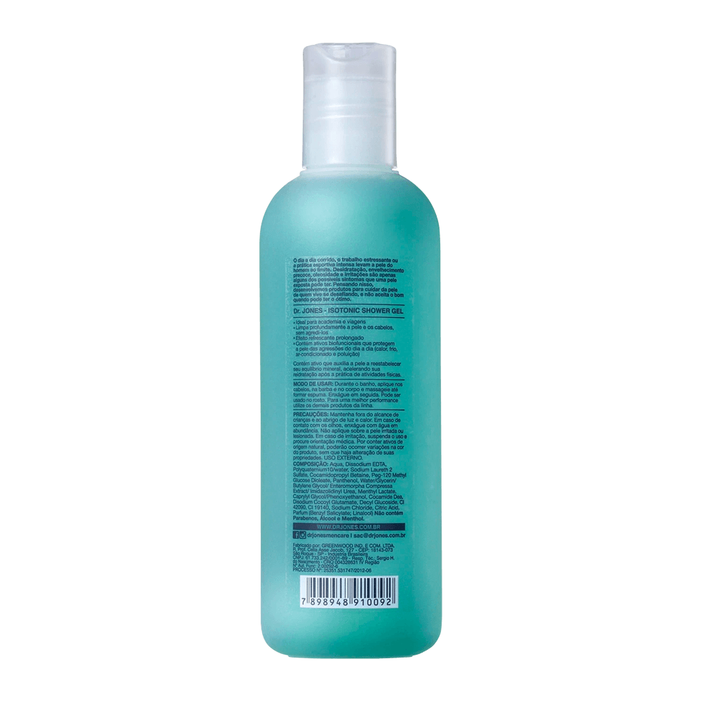 Shampoo Barba Cabelo e Corpo Isotonic Shower Dr. Jones 250ml - Shopmano