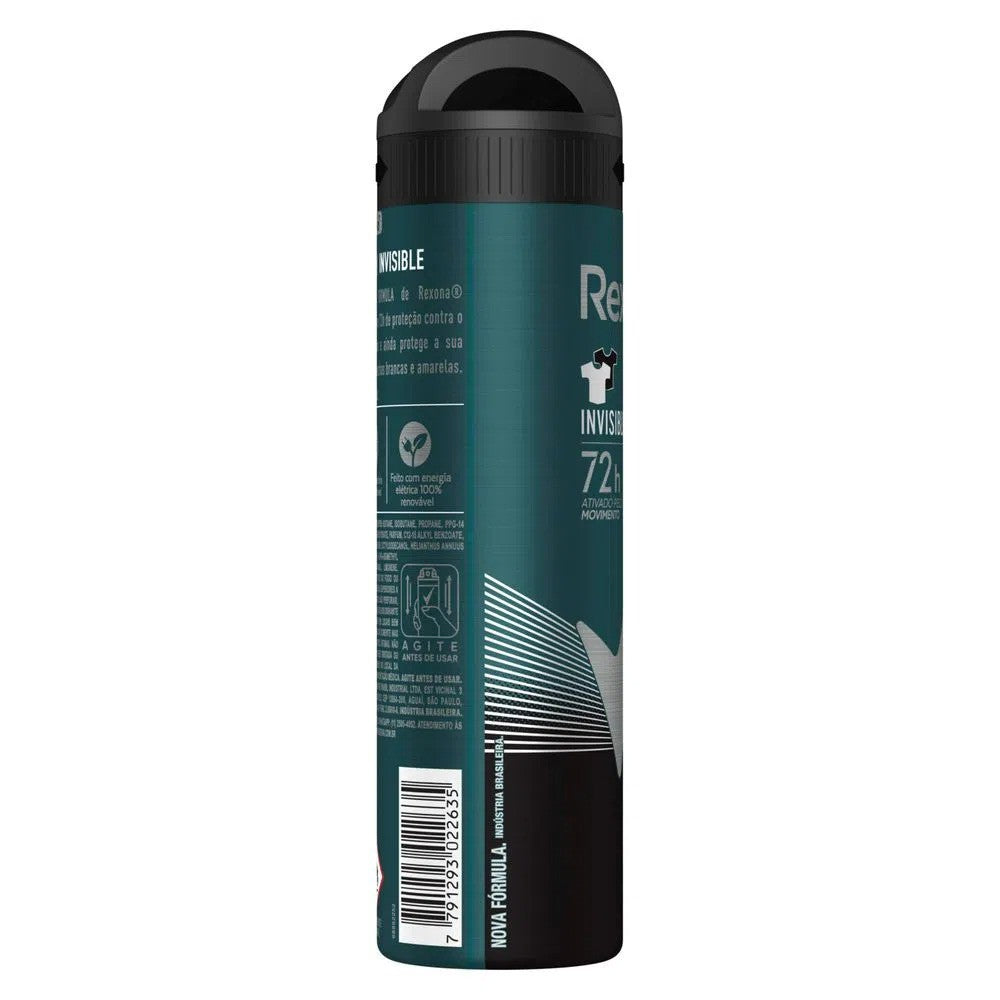 Desodorante Men Invisible Aerosol Rexona 150ml - Shopmano