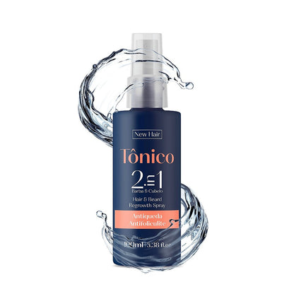 Tônico para Barba e Cabelo New Hair 2 em 1 100ml - Shopmano