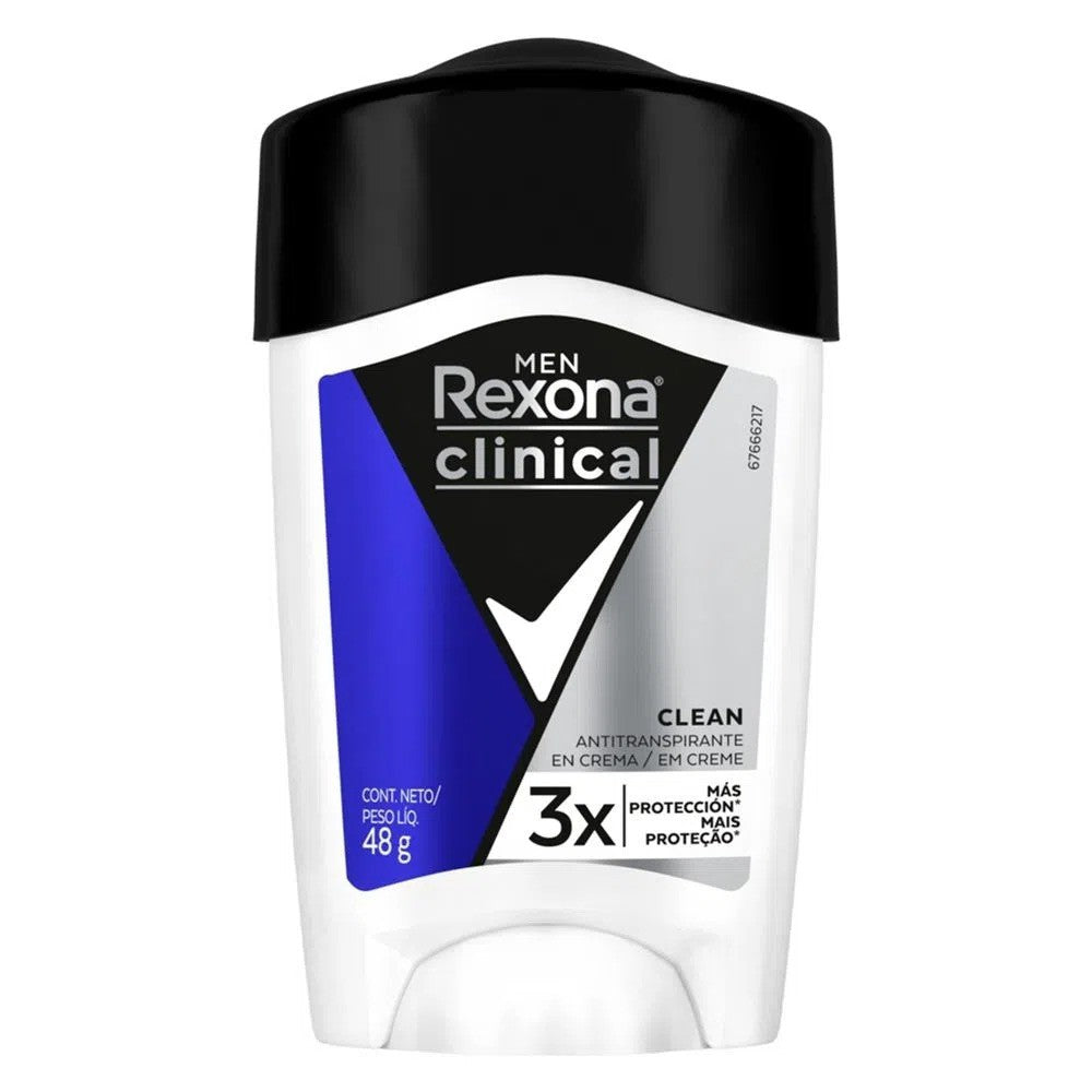 Desodorante Creme Clean Rexona Men Clinical 48g - Shopmano