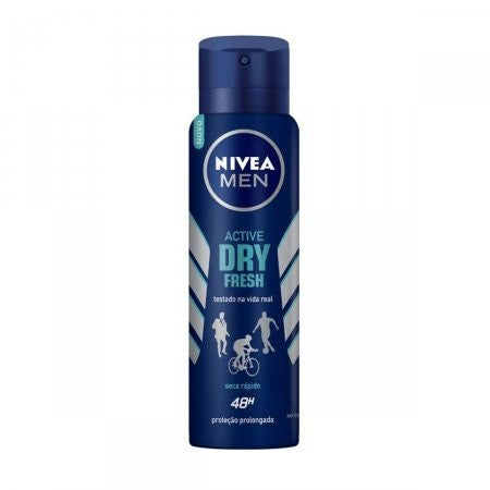 Antitranspirante Aerossol Nivea Men Active Dry Fresh 150ml - Shopmano