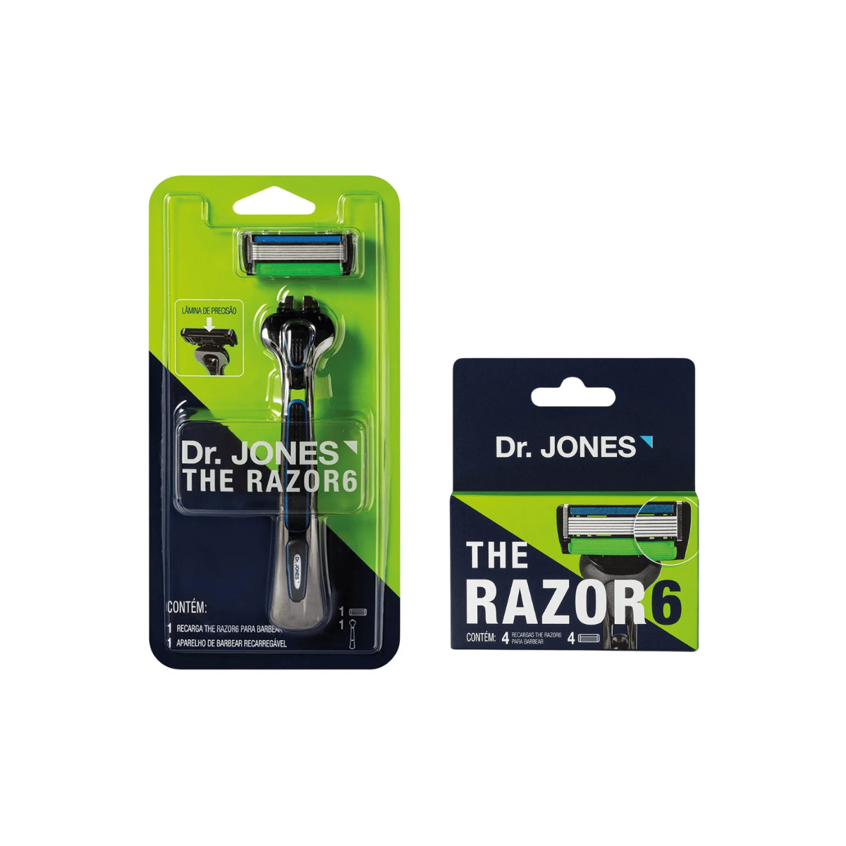 Aparelho De Barbear The Razor6 + 4 Recargas Dr. Jones - Shopmano