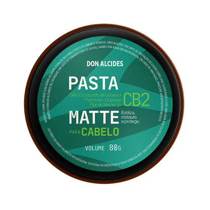 Pasta para Cabelos Matte Ozonizada CB2 Don Alcides 80g - Shopmano