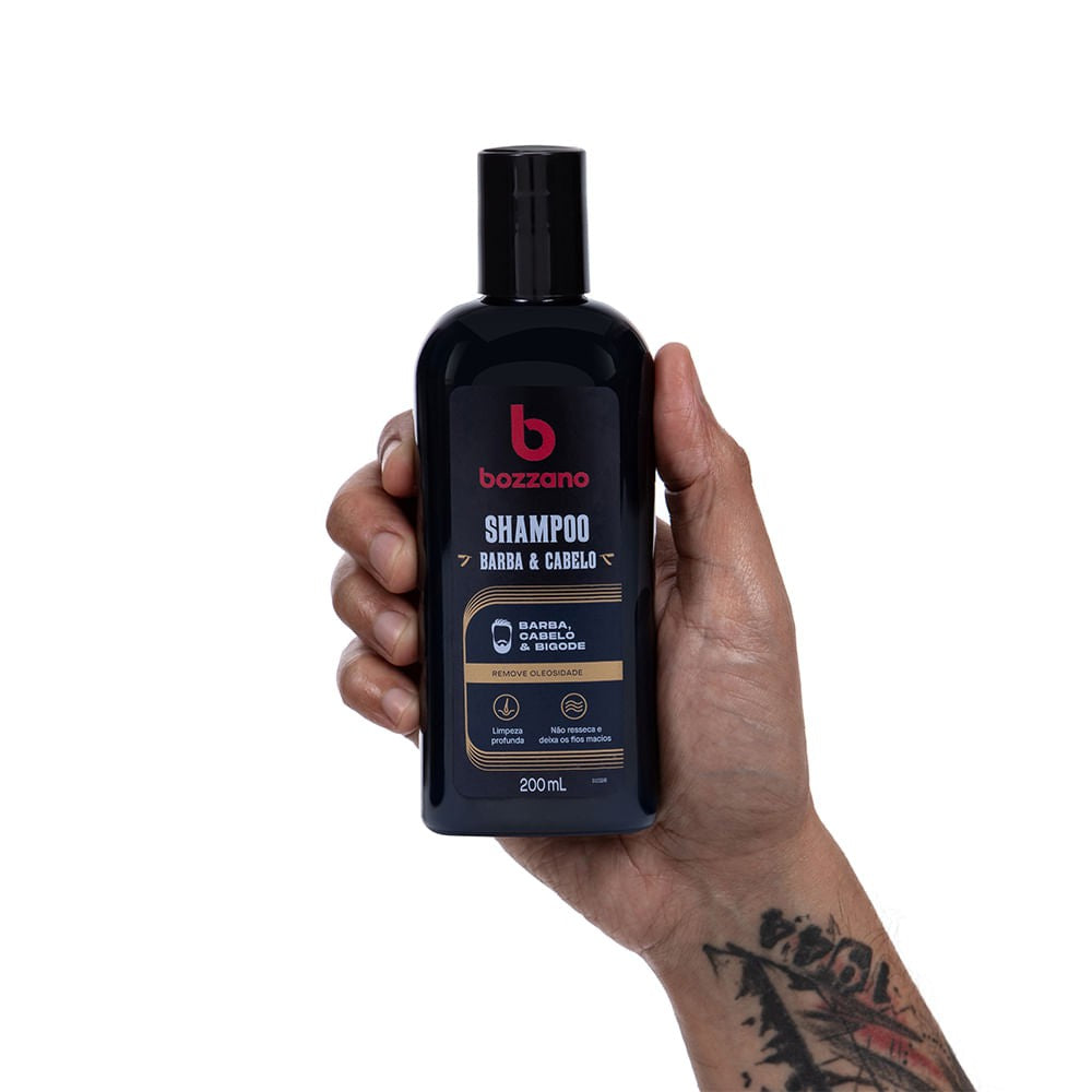 Shampoo Barba e Cabelo Remove Oleosidade Bozzano 200ml - Shopmano