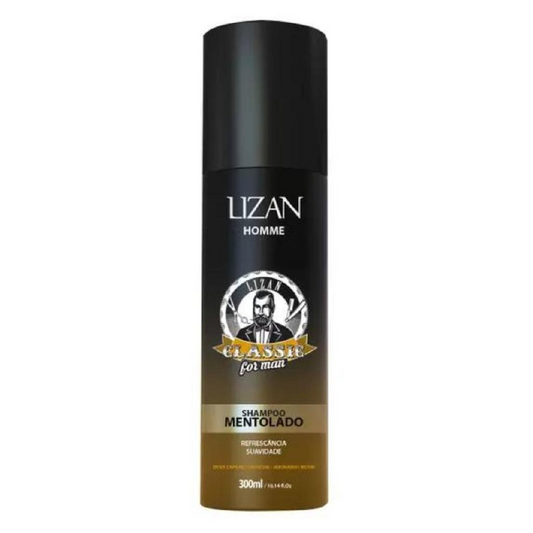 Shampoo Mentolado Barba E Cabelo Classic for Men Lizan 300ml