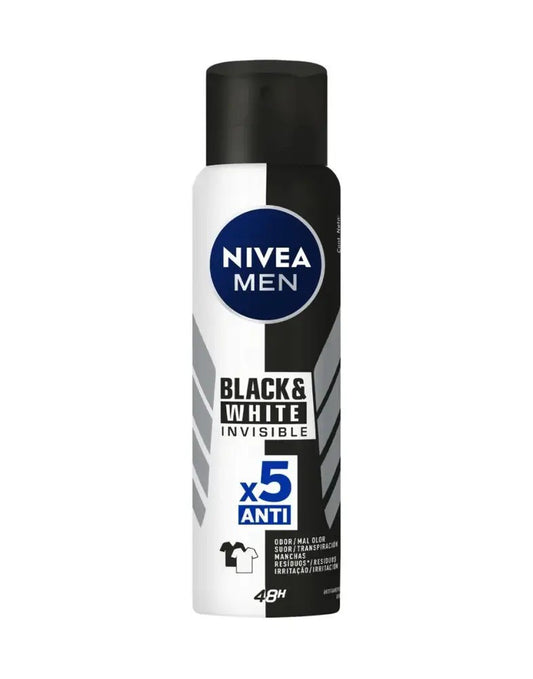 Desodorante Black & White Invisible 48h Nivea Men 150ml - Shopmano