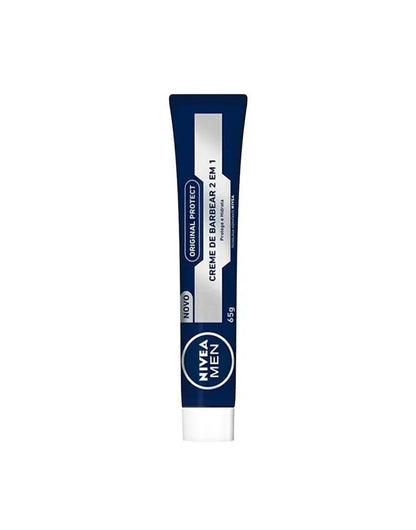 Creme de Barbear Original Protect 2 Em 1 Nivea Men 65g - Shopmano