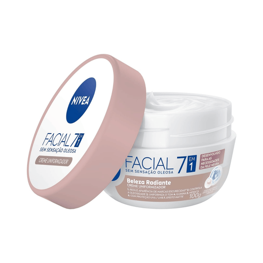 Creme Hidratante Facial Nivea 7 em 1 Pele Negra 100ml - Shopmano