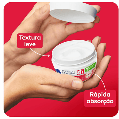 Creme Hidratante Facial Nivea Antissinais 5 em 1 100g - Shopmano