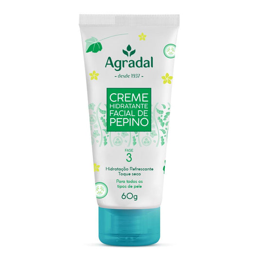 Creme Hidratante Facial Toque Seco Pepino Agradal 60g - Shopmano